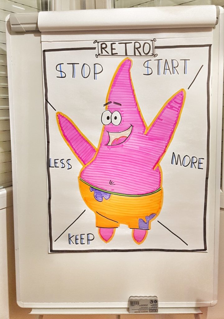 Patrick Star. Scrum retrospective